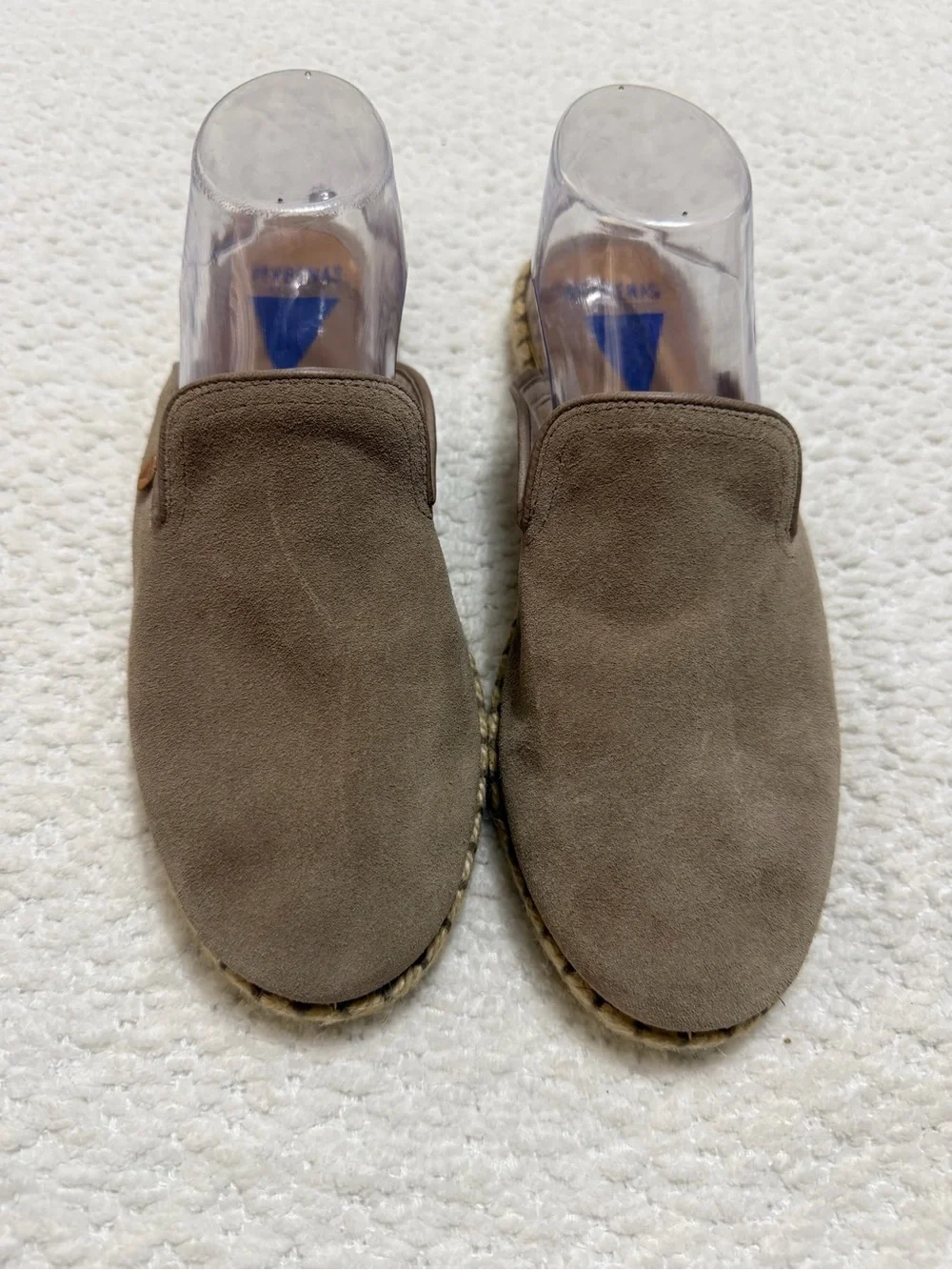 Verbenas Celia Espadrilles Taupe Suede Flats Women’s Size 41 EU 10-10.5 US
